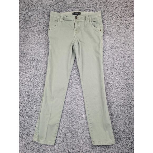 Sanctuary Pants Women 27 Green Chino Casual Preppy Flap Pockets Modern Straight - Picture 3 of 9